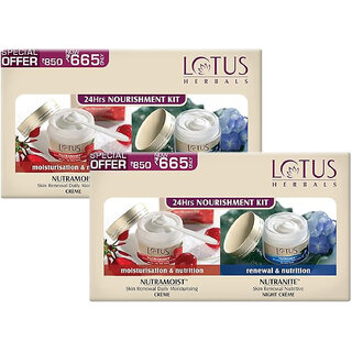 Lotus Herbals 24Hrs Nourishment Kit ( Pack Of 2 ) Lotus Herbals 24Hrs Nourishment Kit ( Pack Of 2 )