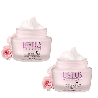 Lotus Herbals Whiteglow Advanced Pink Glow Brightening Cream Spf 25 Pa+++ 35G ( Pack Of 2 ) Lotus Herbals Whiteglow Advanced Pink Glow Brightening Cream Spf 25 Pa+++ 35G ( Pack Of 2 )
