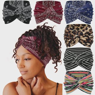                       Twisted Wide Headbands for Women Extra Large Turban Workout Headband Fashion Yoga Hair Bands Boho Twisted Thick Hair Accessories                                              