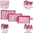 Aronkart Polyester Cosmetic Pouch (Set of 3 Pcs. Lining Pouch - Pink)