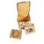 Aronkart Creation Brocade Jewellery Box Organizer Multipurpose Jewellery Storage Bag Travel Kit Organizer with 10 Pouch (Golden)