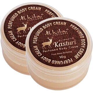 Al Hiba Kasturi Perfume Body Cream 10g Pack of 2 Al Hiba Kasturi Perfume Body Cream 10g Pack of 2