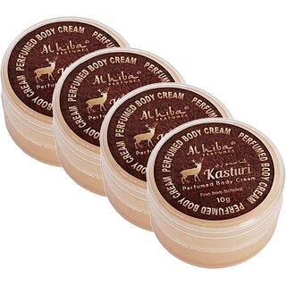 Al Hiba Kasturi Perfume Body Cream 10g Pack of 4 Al Hiba Kasturi Perfume Body Cream 10g Pack of 4