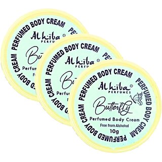 Al Hiba Butterfly Perfume Body Cream 10g Pack of 3 Al Hiba Butterfly Perfume Body Cream 10g Pack of 3