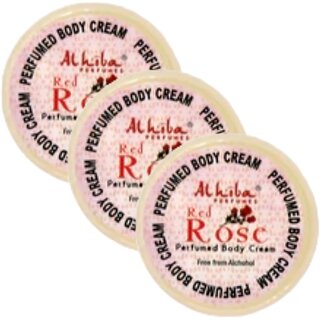                       Al Hiba Rose Perfume Body Cream 10g Pack of 3                                              