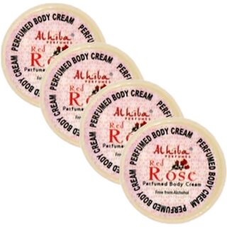 Al Hiba Rose Perfume Body Cream 10g Pack of 4 Al Hiba Rose Perfume Body Cream 10g Pack of 4