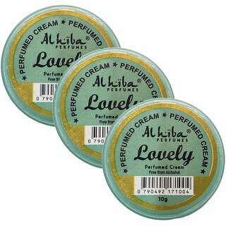                       Al Hiba Lovely Perfume Body Cream 10g Pack of 3                                              