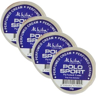                       Al Hiba Polo Sport Perfume Body Cream 10g Pack of 4                                              