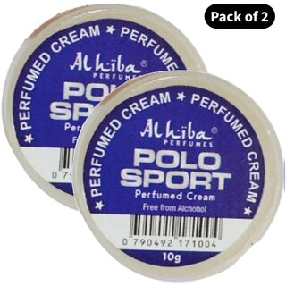                       Al Hiba Perfume Body Cream Polo Sport (10gm) (Pack of 2)                                              