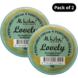                       Al Hiba Perfume Body Cream Lovely (10gm) (Pack of 2)                                              