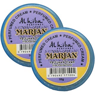                       Al Hiba Marjan Perfume Body Cream 10g Pack of 2                                              