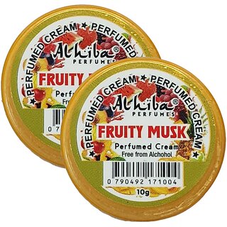 Al Hiba Fruity Musk Perfume Body Cream 10g Pack of 2 Al Hiba Fruity Musk Perfume Body Cream 10g Pack of 2