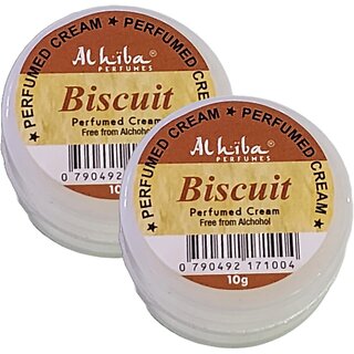 Al Hiba Biscuit Perfume Body Cream 10g Pack of 2 Al Hiba Biscuit Perfume Body Cream 10g Pack of 2