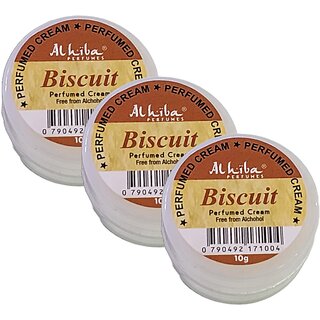 Al Hiba Biscuit Perfume Body Cream 10g Pack of 3 Al Hiba Biscuit Perfume Body Cream 10g Pack of 3