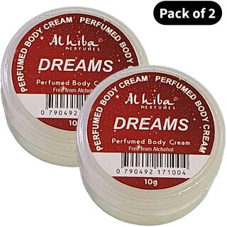 Al Hiba Perfume Body Cream Dreams (10gm) (Pack of 2) Al Hiba Perfume Body Cream Dreams (10gm) (Pack of 2)