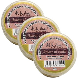 Al Hiba Ameer Al Oudh Perfume Body Cream 10g Pack of 3 Al Hiba Ameer Al Oudh Perfume Body Cream 10g Pack of 3