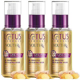                       Lotus Herbals Youthrx Ph Balancing Multi Active Toner   100ml  ( Pack Of 3)                                              