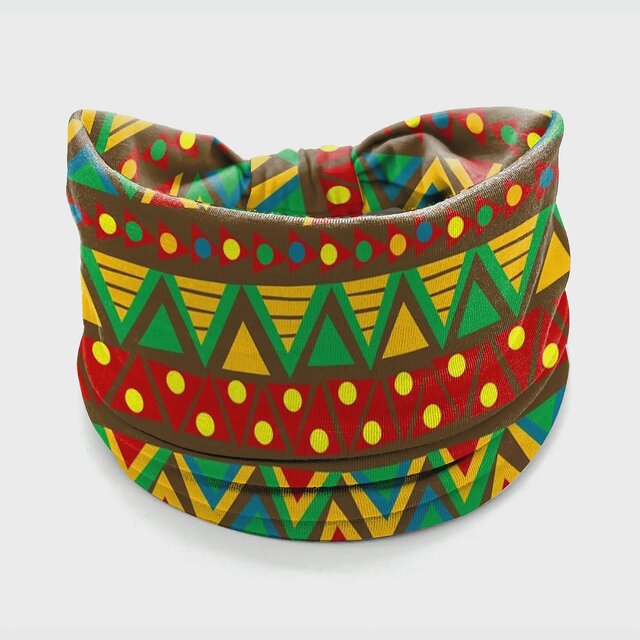Boho Knotted Headband Women Wide Non Slip Hair Band Elastic Sports Headwear Yoga Hair Band Workout Headwrap Hair Accessories