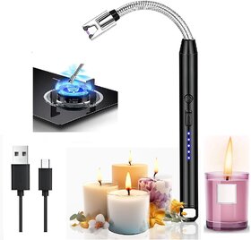 Steel-Plastic Gas Lighter Long Lasting, Refillable, Flame Adjustable Lighters Kitchen Tools for- Gas Stove, Candles Use