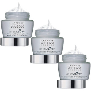 Lotus Herbals Whiteglow Skin Whitening Brightening Nourishing Night Cream 40G ( Pack Of 3) Lotus Herbals Whiteglow Skin Whitening Brightening Nourishing Night Cream 40G ( Pack Of 3)