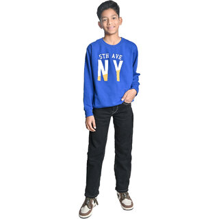 Kid Kupboard Cotton Boys Sweatshirt, Blue, Full-Sleeves, 11-12 Years KIDS7290