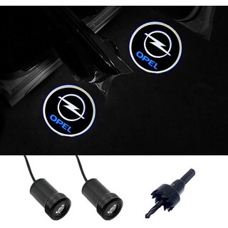                       2Pcs/set LED Car Door Welcome Logo Lights Shadow Lamp For Opel Astra Vectra Insignia Antara Meriva Zafira Car Accessories                                              