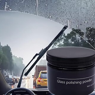                       1pc 80g Glass Polish Cerium Oxide Powder Car Window Polishing Mirrors Powder Powder Glass Remove Composite Rare Repair Tool                                              