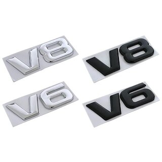 3D Metal V6 V8 Logo Car Emblem Badge Decals Sticker 3D Metal V6 V8 Logo Car Emblem Badge Decals Sticker