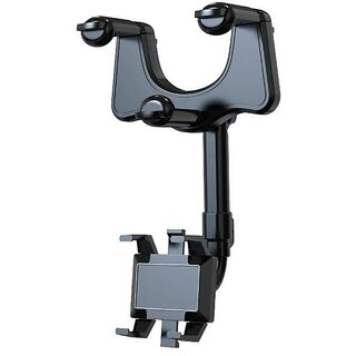                       Phone Mount Holder Rearview Mirror 360 Rotation Sturdy Easy Clip for Photo                                              