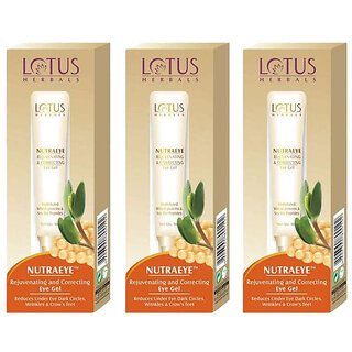 Lotus Herbals Nutraeye Rejuvenating Correcting Eye Gel Reduces Dark Circles Under Eye Wrinkles 10G (Pack Of 3) Lotus Herbals Nutraeye Rejuvenating Correcting Eye Gel Reduces Dark Circles Under Eye Wrinkles 10G (Pack Of 3)