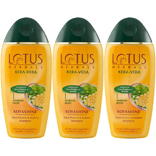 Lotus Herbals KeraVeda Soyashine Soya Protein Brahmi Shampoo Preservative Free Shampoo 200Ml ( Pack Of 3) Lotus Herbals KeraVeda Soyashine Soya Protein Brahmi Shampoo Preservative Free Shampoo 200Ml ( Pack Of 3)