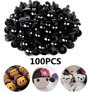                       100Pcs Plastic Safety Eyes Soft Toys Teddy Bear Doll Animal Making Craft Screw                                              