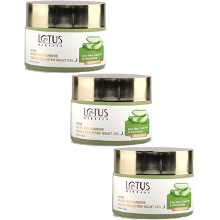 Lotus Herbals Active Aloe Niacinamide Calm Brighten Night Gel Paraben Free All Skin Types 50Gm ( Pack Of 2 ) Lotus Herbals Active Aloe Niacinamide Calm Brighten Night Gel Paraben Free All Skin Types 50Gm ( Pack Of 2 )