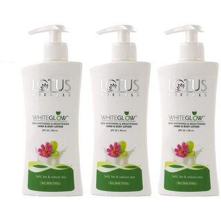 Lotus Herbals Whiteglow Hand Body Lotion Spf25 270Ml ( Pack Of 3) Lotus Herbals Whiteglow Hand Body Lotion Spf25 270Ml ( Pack Of 3)