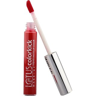                       Lotus Make-Up Colorkick Liquid Matte Lipcolor -Fire Red Clm08|Matte Finish|6G (Fire Red, 6 G)                                              