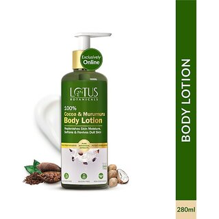 Lotus Botanicals 100% Cocoa & Murumuru Body Lotion|Smooth & Nourished Skin|Repairs Damaged Skin (280 Ml) Lotus Botanicals 100% Cocoa & Murumuru Body Lotion|Smooth & Nourished Skin|Repairs Damaged Skin (280 Ml)