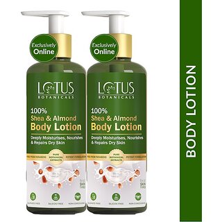                       Lotus Botanicals 100% Shea & Almond Body Lotion (560 Ml)                                              