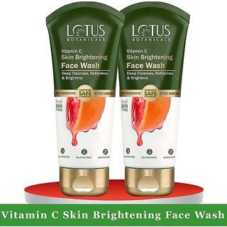 Lotus Botanicals Vitamin C Skin Brightening ( Pack Of 2 ) ( 100Ml x 2 ) Face Wash (200 Ml) Lotus Botanicals Vitamin C Skin Brightening ( Pack Of 2 ) ( 100Ml x 2 ) Face Wash (200 Ml)