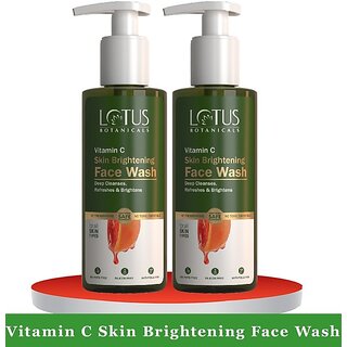 Lotus Botanicals Vitamin C Skin Brightening ( Pack Of 2 ) ( 180Ml x 2 ) Face Wash (360 Ml) Lotus Botanicals Vitamin C Skin Brightening ( Pack Of 2 ) ( 180Ml x 2 ) Face Wash (360 Ml)