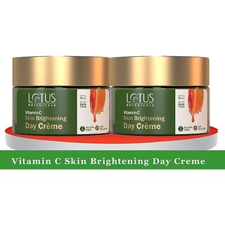 Lotus Botanicals Vitamin C Skin Brightening Day Creme ( Pack Of 2 ) ( 50Gm x 2Pc ) (100 G) Lotus Botanicals Vitamin C Skin Brightening Day Creme ( Pack Of 2 ) ( 50Gm x 2Pc ) (100 G)