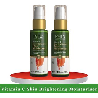                       Lotus Botanicals Vitamin C Skin Brightening Face Moisturiser - 45Gm ( Pack Of 2 ) (90 G)                                              