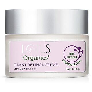                       Lotus Organics+ Bakuchiol Plant Retinol Face Crme With Spf 20 Pa+++ (50 G)                                              
