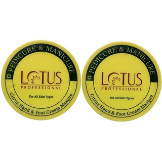                       Lotus Professional Pedicure & Manicure Citrus Hand & Foot Cream Masque (280G) (560 G)                                              