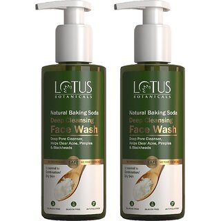 Lotus Botanicals Natural Baking Soda Deep Cleansing - -180 Ml ( Pack Of 2 ) Face Wash (360 Ml) Lotus Botanicals Natural Baking Soda Deep Cleansing - -180 Ml ( Pack Of 2 ) Face Wash (360 Ml)
