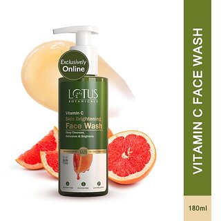                       Lotus Botanicals Vitamin C Skin Brightening - 180Ml Face Wash (180 Ml)                                              