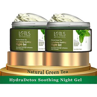                       Lotus Botanicals Natural Green Tea Hydradetox Soothing Night Gel _50Gm ( Pack Of 2 ) (100 G)                                              