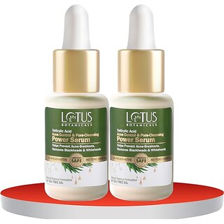 Lotus Botanicals Tea Tree Acne Control & Pore Cleansing Power Serum ( Pack Of 2 ) ( 14Ml x 2 ) (28 Ml) Lotus Botanicals Tea Tree Acne Control & Pore Cleansing Power Serum ( Pack Of 2 ) ( 14Ml x 2 ) (28 Ml)