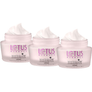 Lotus Herbals Whiteglow Advanced Pink Glow Brightening Cream Spf 25 Pa 35G (Pack Of 3) Lotus Herbals Whiteglow Advanced Pink Glow Brightening Cream Spf 25 Pa 35G (Pack Of 3)