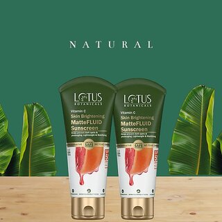 Lotus Botanicals Sunscreen - Spf Pa+++ Botanicals Vitamin C Mattefluid (Pack Of 2) (150 G) Lotus Botanicals Sunscreen - Spf Pa+++ Botanicals Vitamin C Mattefluid (Pack Of 2) (150 G)