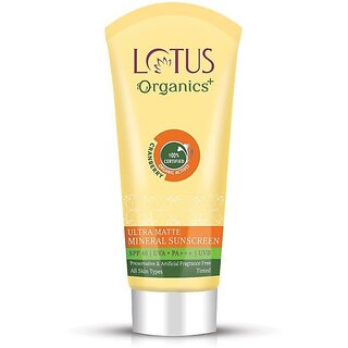                      Lotus Organics+ Sunscreen - Spf 40 Pa+++ Ultra Matte Mineral Sunscreen (50 G)                                              